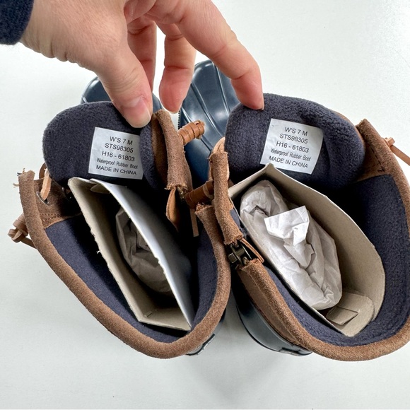 New Womens 7 Sperry Top-Sider Sweetwater Brown/Navy Duck Boots STS98305 - Picture 8 of 14